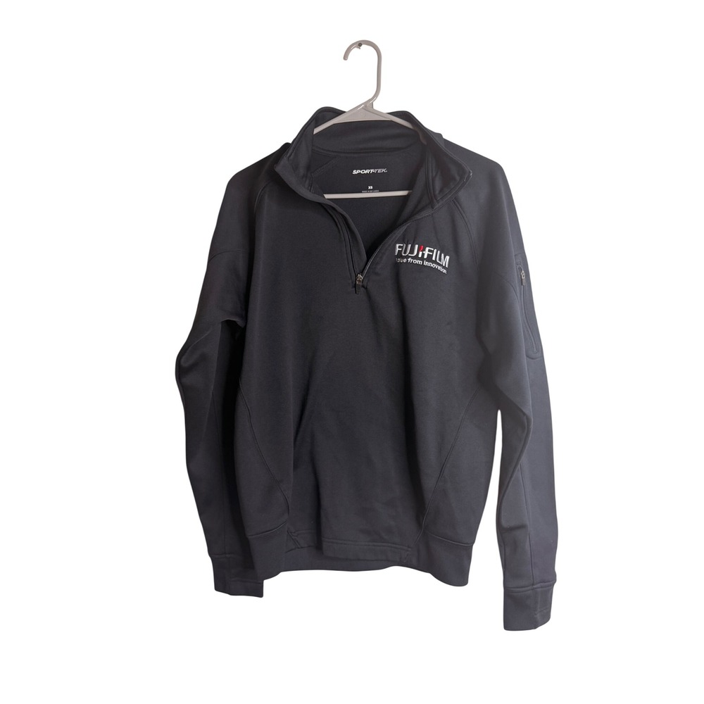 Sport-Tek Quarter Zip Mens XS Fujifilm Irvine Scientific Black Pullover Jacket